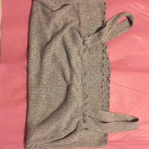 American Eagle soft and sexy large crop gray tank